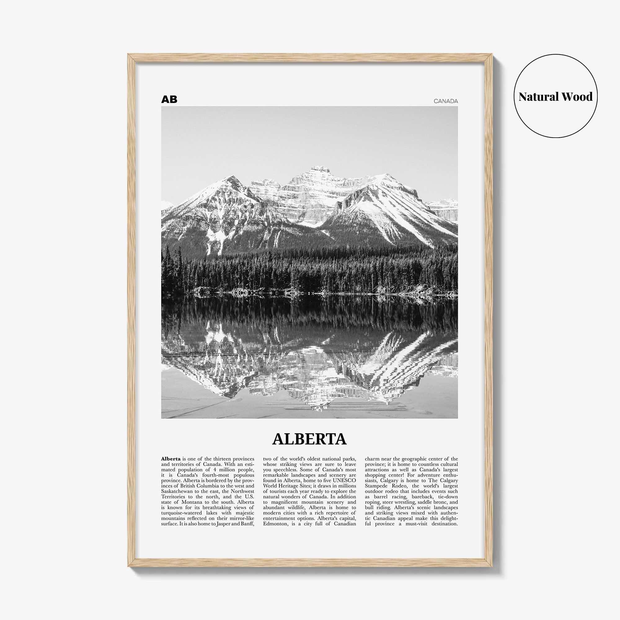 Alberta Print Black and White, Alberta Wall Art, Alberta Poster, Alberta Photo, Alberta Wall Decor, Edmonton, Calgary, Canada