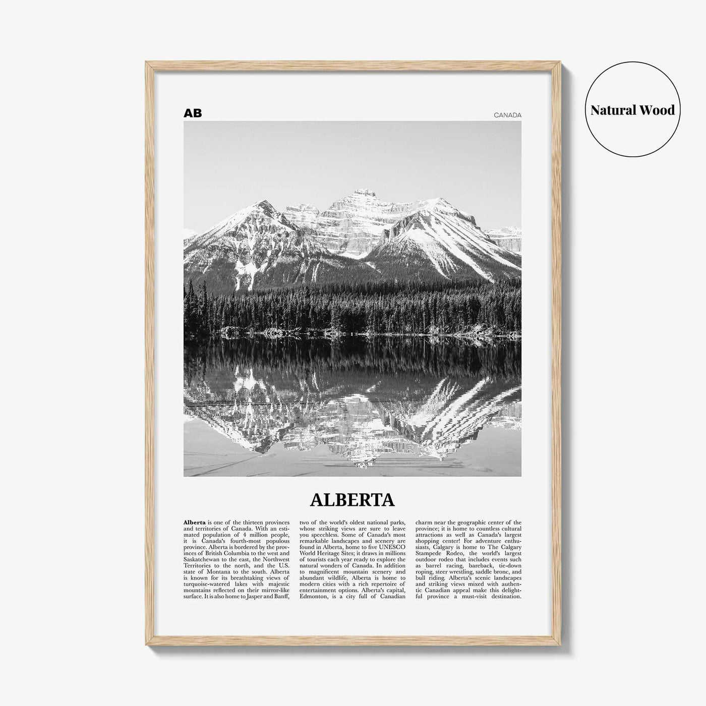 Alberta Print Black and White, Alberta Wall Art, Alberta Poster, Alberta Photo, Alberta Wall Decor, Edmonton, Calgary, Canada