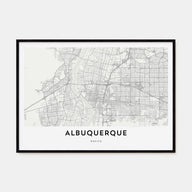 Albuquerque Map Landscape Poster