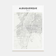 Albuquerque Map Portrait Poster