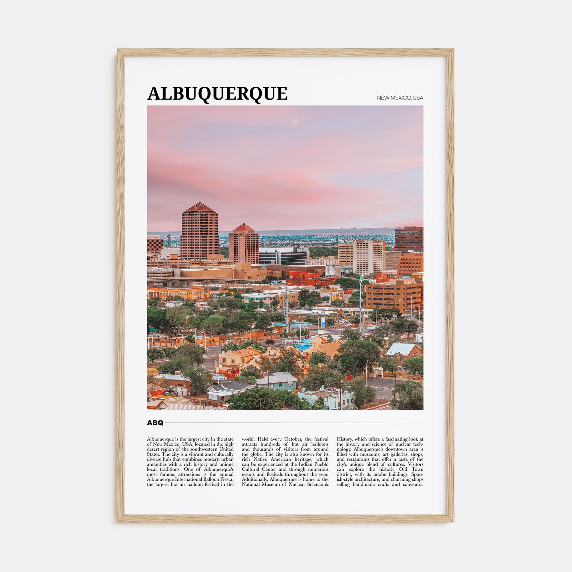 Albuquerque Travel Color Poster