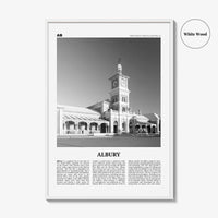 Albury Print Black and White, Albury Wall Art, Albury Poster, Albury Photo, Albury Wall Décor, Albury Map, Australia