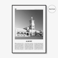 Albury Print Black and White, Albury Wall Art, Albury Poster, Albury Photo, Albury Wall Décor, Albury Map, Australia