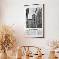 Alcala de Henares Print Black and White, Alcala de Henares Wall Art, Alcala de Henares Poster, Alcala de Henares Photo, Wall Décor, Map