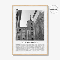 Alcala de Henares Print Black and White, Alcala de Henares Wall Art, Alcala de Henares Poster, Alcala de Henares Photo, Wall Décor, Map