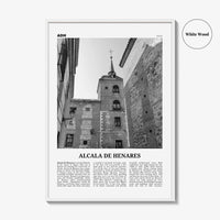 Alcala de Henares Print Black and White, Alcala de Henares Wall Art, Alcala de Henares Poster, Alcala de Henares Photo, Wall Décor, Map