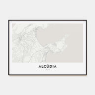 Alcudia Map Landscape Poster