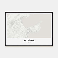 Alcudia Map Landscape Poster