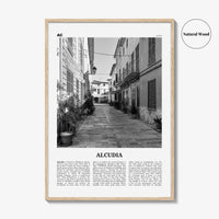 Alcudia Print Black and White, Alcudia Wall Art, Alcudia Poster, Alcudia Photo, Alcudia Wall Décor, Alcudia Map, Spain