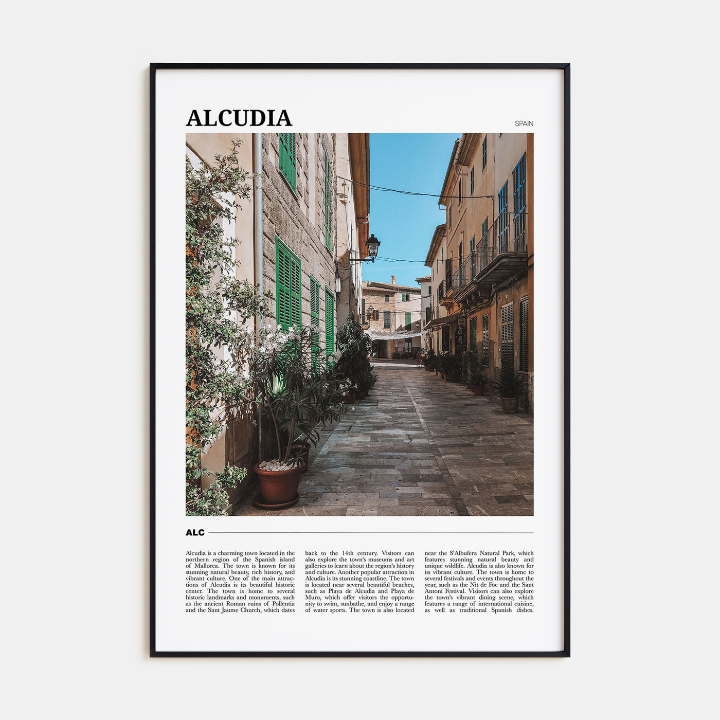 Alcudia Travel Color Poster