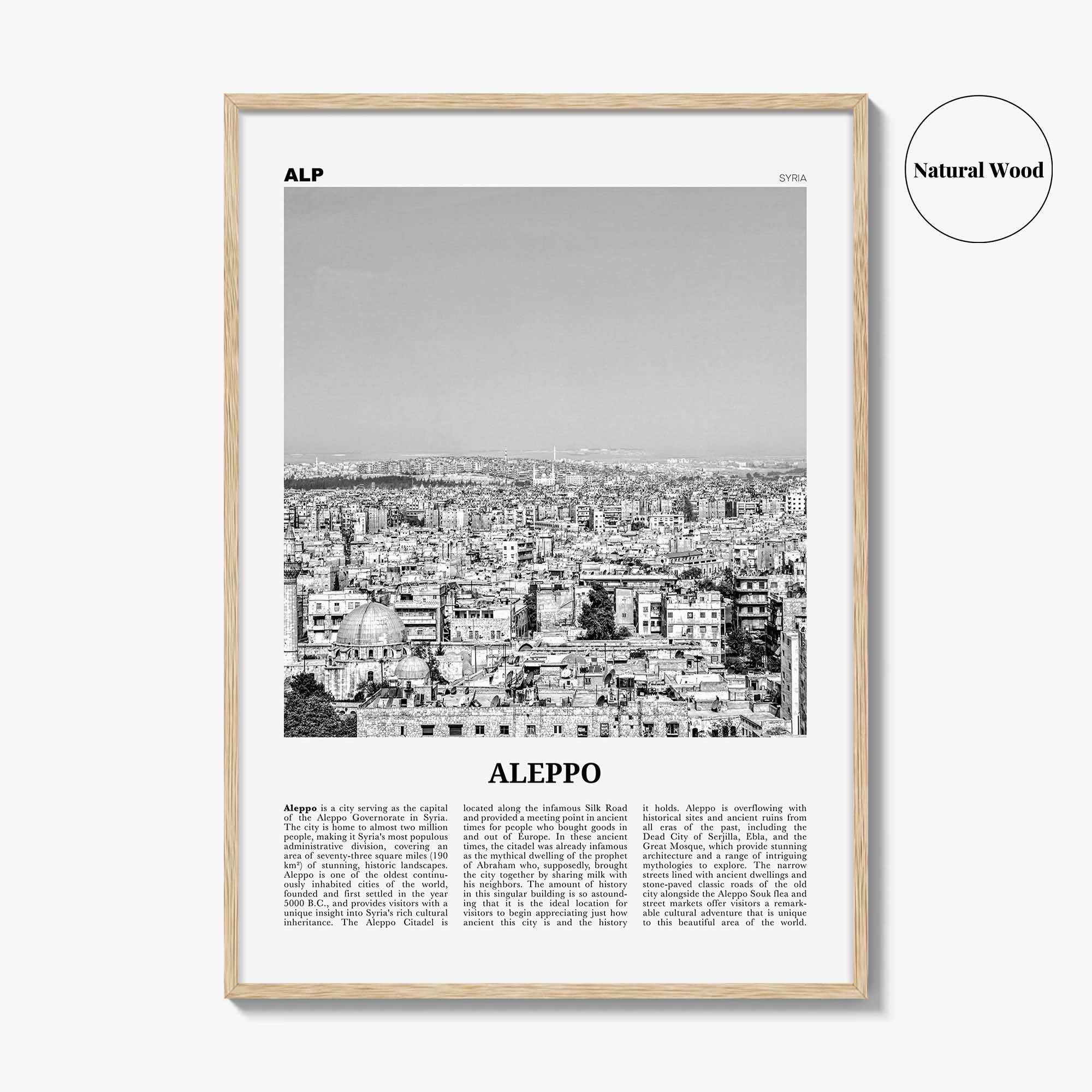 Aleppo Print Black and White, Aleppo Wall Art, Aleppo Poster, Aleppo Photo, Aleppo Wall Décor, Syria, Al-Shahbaa