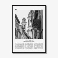 Alessandria Print Black and White, Alessandria Wall Art, Alessandria Poster, Alessandria Photo, Alessandria Wall Décor, Alessandria Map,