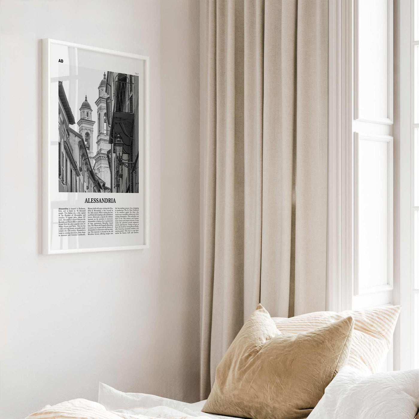 Alessandria Print Black and White, Alessandria Wall Art, Alessandria Poster, Alessandria Photo, Alessandria Wall Décor, Alessandria Map,