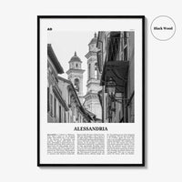 Alessandria Print Black and White, Alessandria Wall Art, Alessandria Poster, Alessandria Photo, Alessandria Wall Décor, Alessandria Map,
