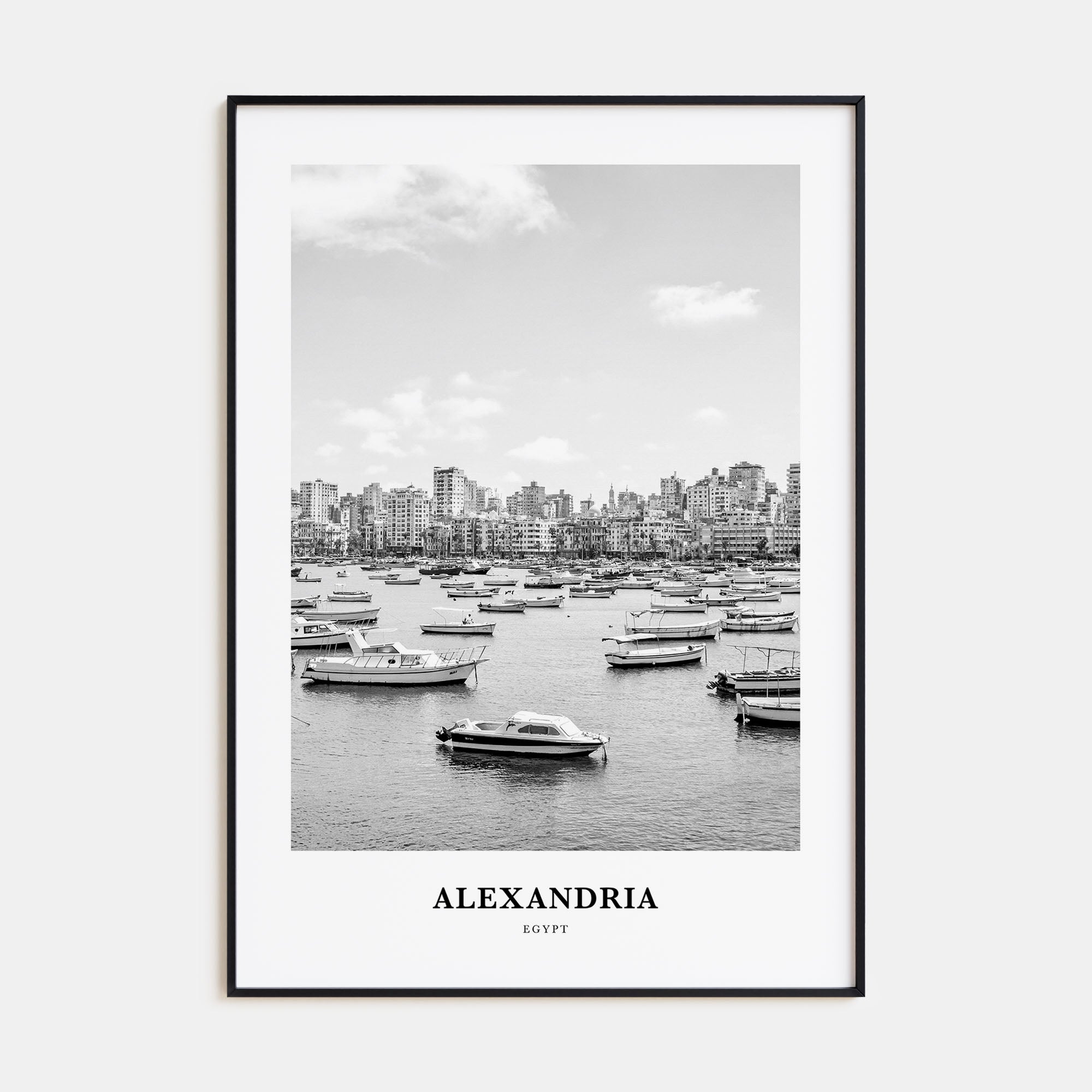 Alexandria, Egypt Portrait B&W Poster