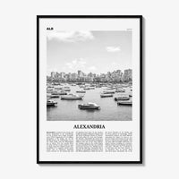 Alexandria Print Black and White Egypt, Alexandria Wall Art, Alexandria Poster, Alexandria Photo, Alexandria Wall Decor, الإسكندرية Africa