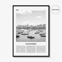Alexandria Print Black and White Egypt, Alexandria Wall Art, Alexandria Poster, Alexandria Photo, Alexandria Wall Decor, الإسكندرية Africa