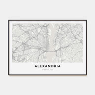 Alexandria, Virginia Map Landscape Poster