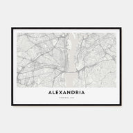 Alexandria, Virginia Map Landscape Poster