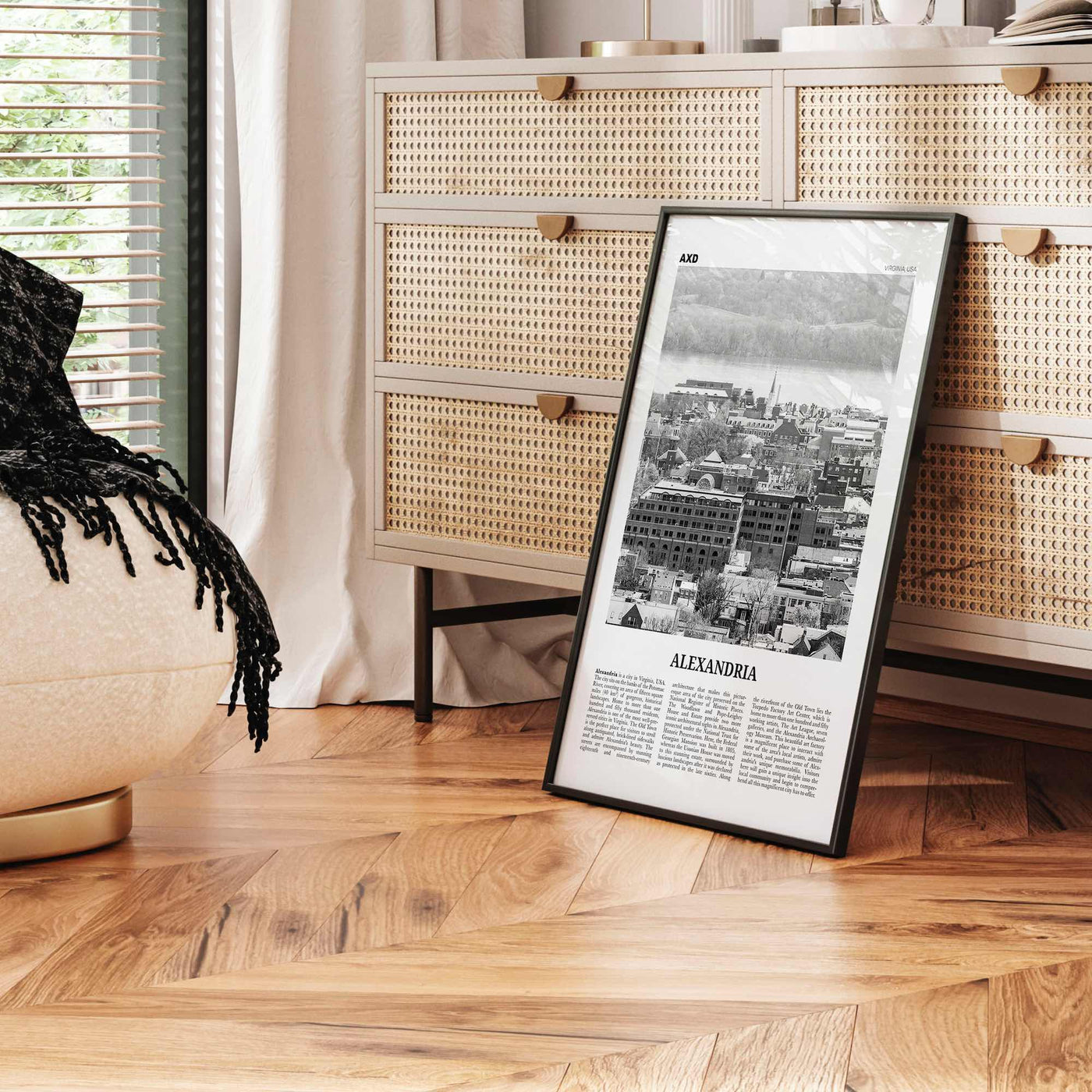 Alexandria Print Black and White Virginia, Alexandria Wall Art, Alexandria Poster, Alexandria Photo, Alexandria Map, United States