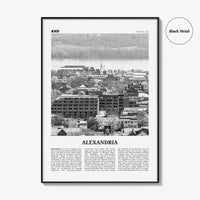 Alexandria Print Black and White Virginia, Alexandria Wall Art, Alexandria Poster, Alexandria Photo, Alexandria Map, United States