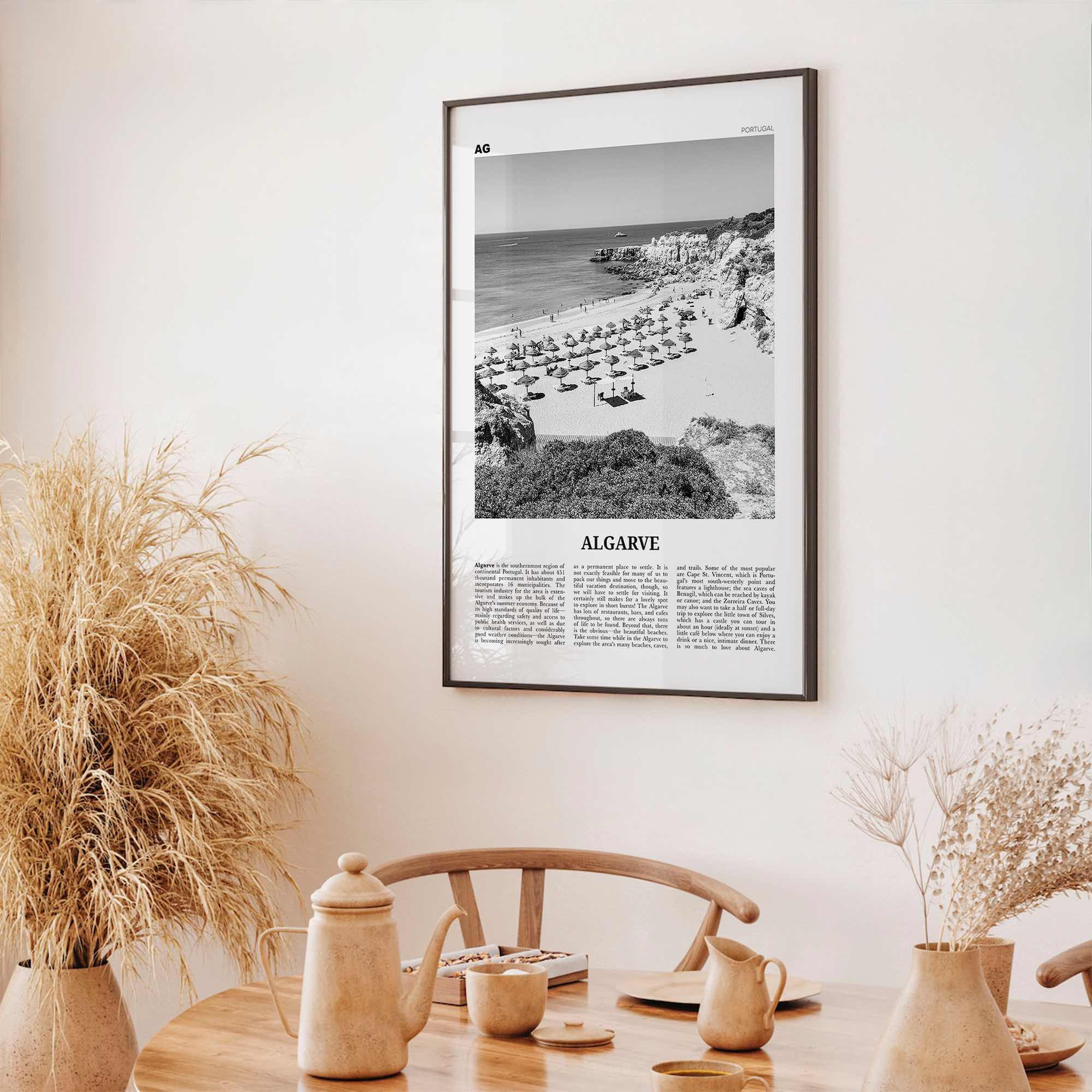 Algarve Print Black and White, Algarve Wall Art, Algarve Poster, Algarve Photo, Algarve Wall Decor, Distrito de Faro, Portugal, Portuguesa