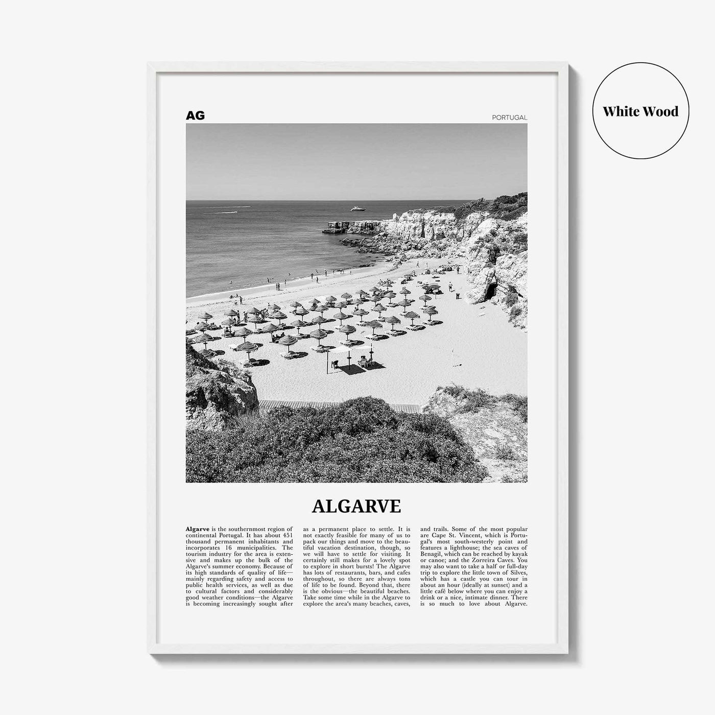 Algarve Print Black and White, Algarve Wall Art, Algarve Poster, Algarve Photo, Algarve Wall Decor, Distrito de Faro, Portugal, Portuguesa