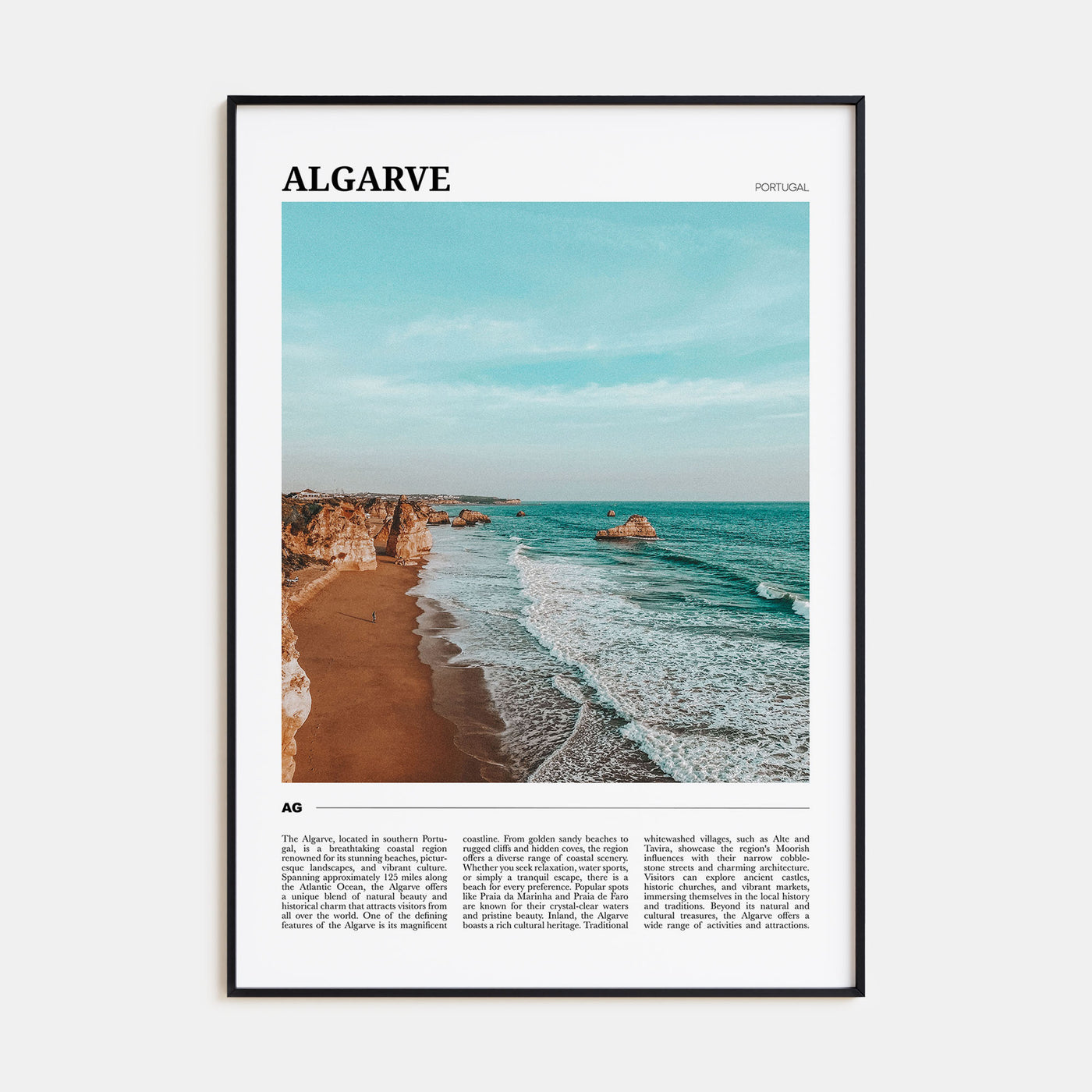 Algarve Travel Color Poster