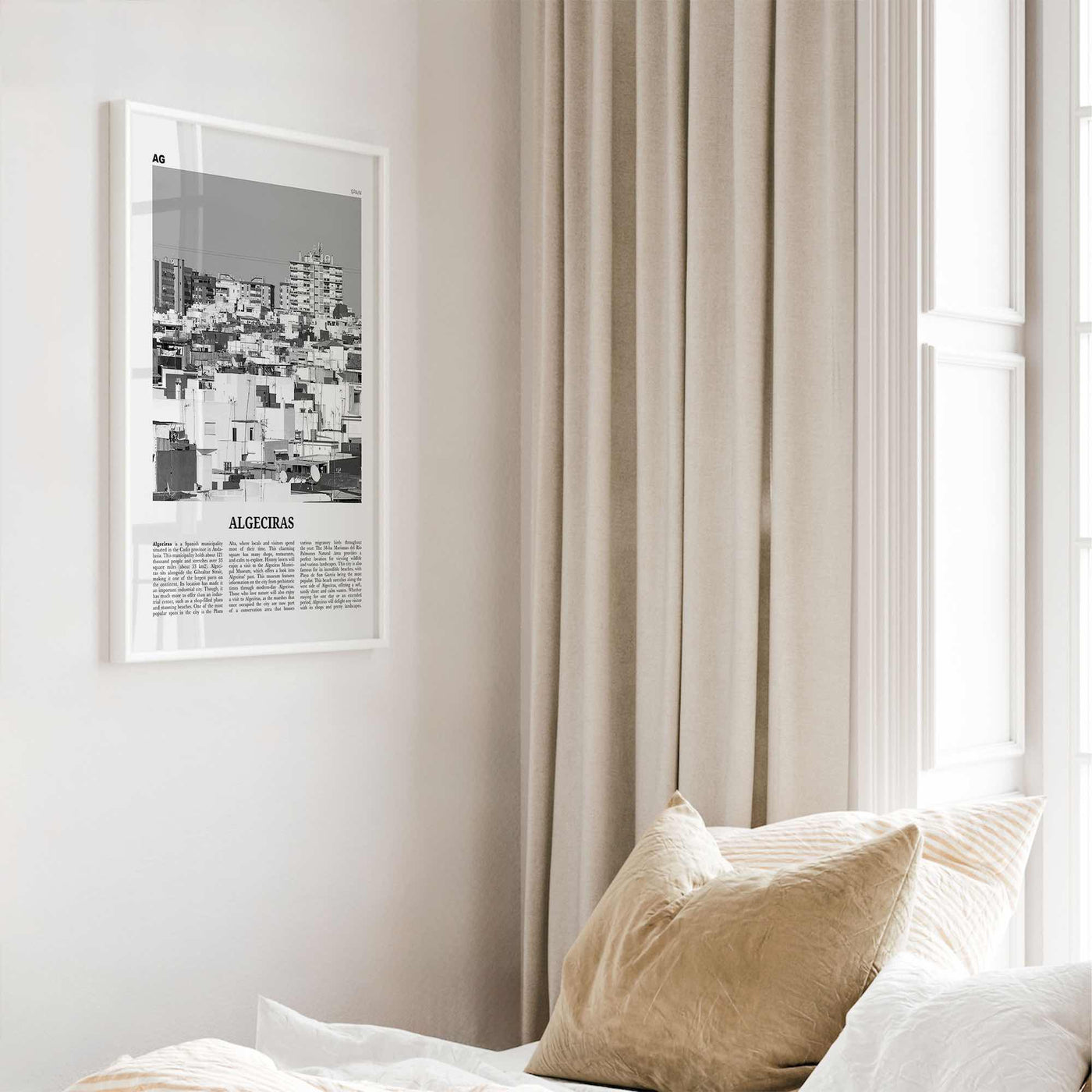 Algeciras Print Black and White, Algeciras Wall Art, Algeciras Poster, Algeciras Photo, Algeciras Wall Décor, Algeciras Map,