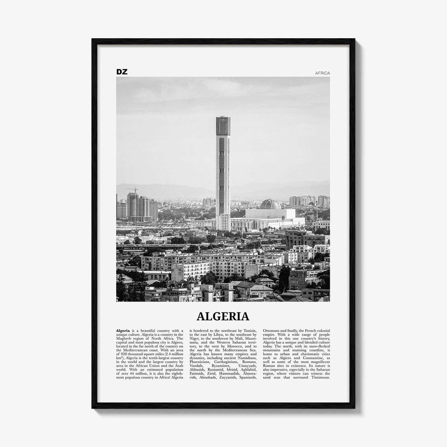Algeria Print Black and White, Algeria Wall Art, Algeria Poster, Algeria Photo, Algeria Wall Decor, الجزائر الدزاير, Algérie, Algiers Africa