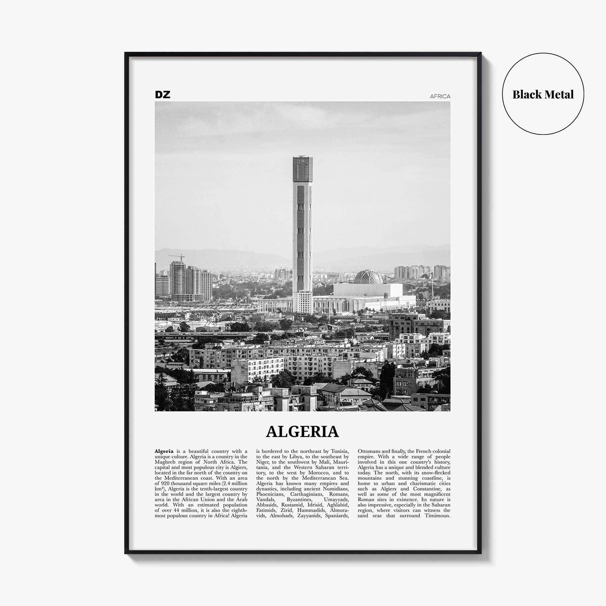 Algeria Print Black and White, Algeria Wall Art, Algeria Poster, Algeria Photo, Algeria Wall Decor, الجزائر الدزاير, Algérie, Algiers Africa