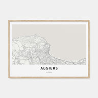 Algiers Map Landscape Poster