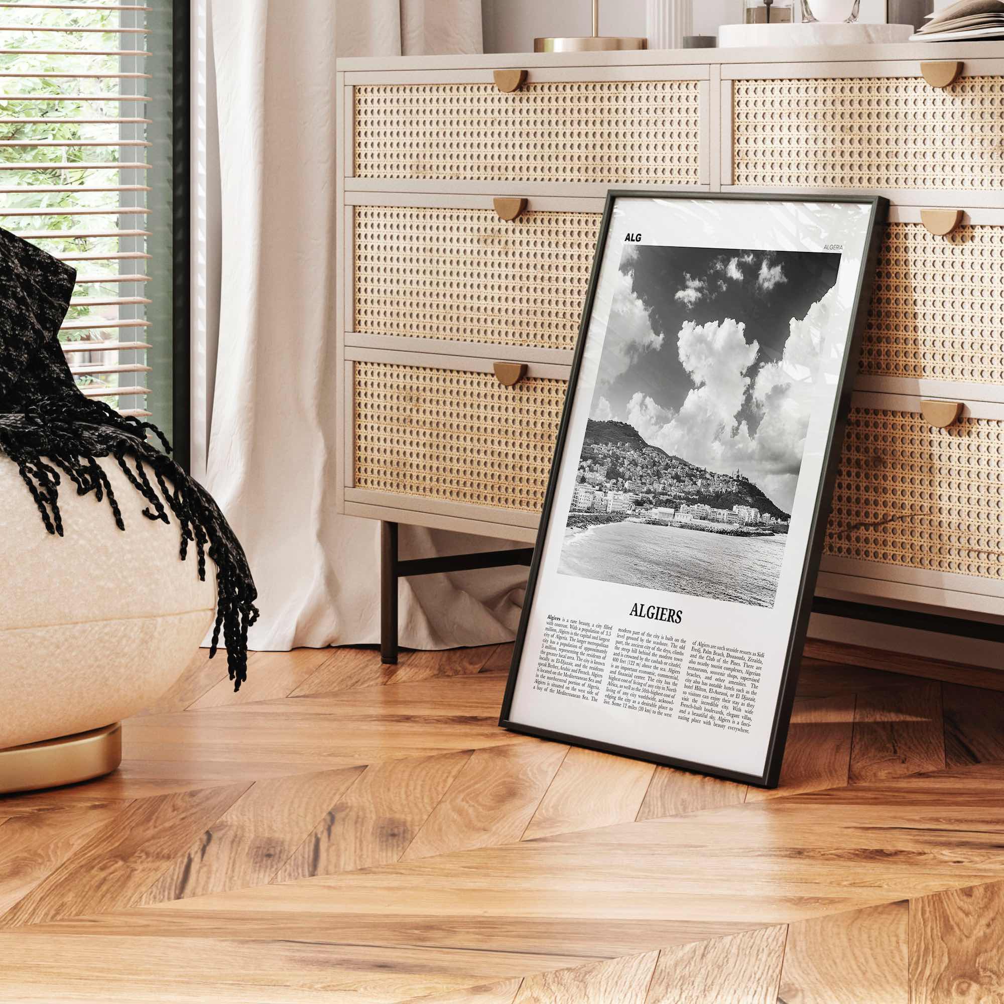 Algiers Print Black and White, Algiers Wall Art, Algiers Poster, Algiers Photo, Algiers Wall Decor, Algeria, الجزائر الجزائر Africa