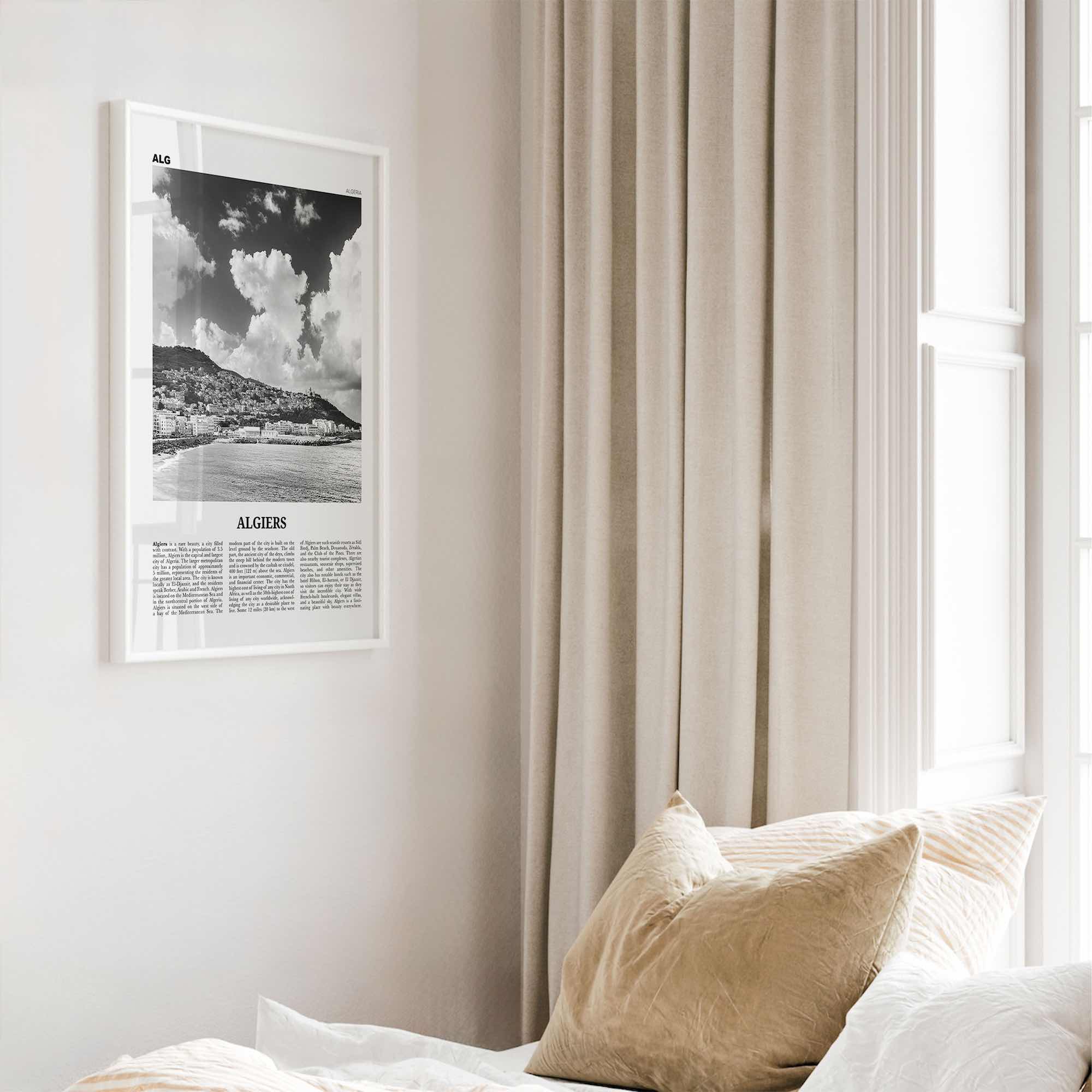 Algiers Print Black and White, Algiers Wall Art, Algiers Poster, Algiers Photo, Algiers Wall Decor, Algeria, الجزائر الجزائر Africa