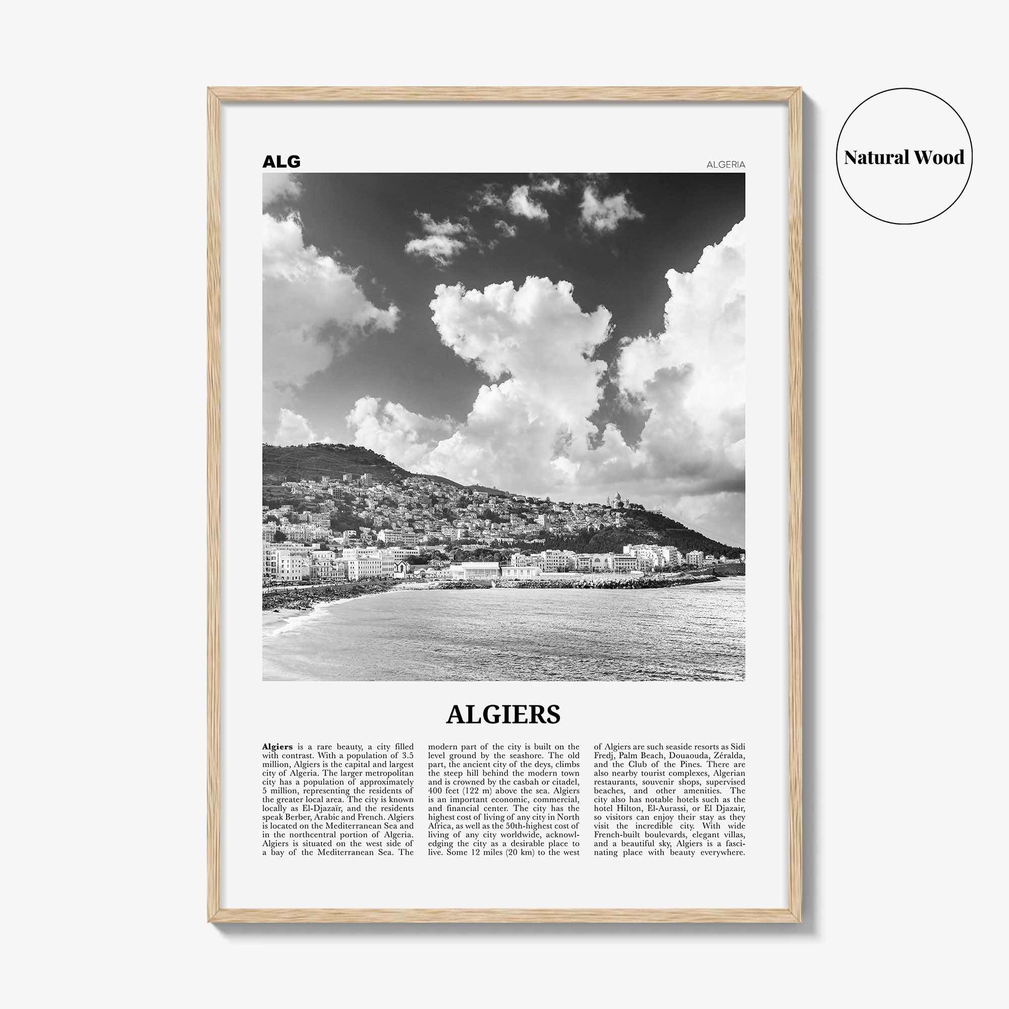 Algiers Print Black and White, Algiers Wall Art, Algiers Poster, Algiers Photo, Algiers Wall Decor, Algeria, الجزائر الجزائر Africa