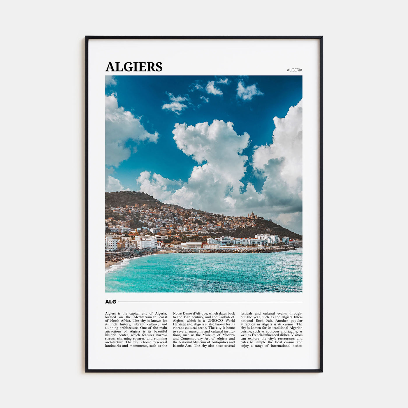 Algiers Travel Color Poster