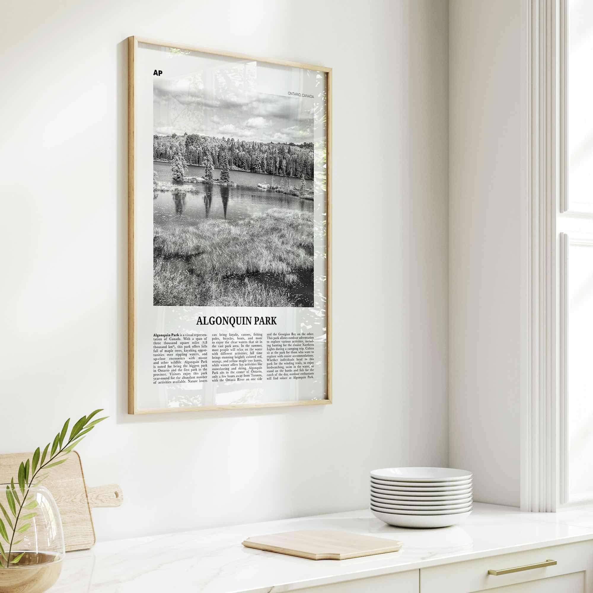 Algonquin Park Print Black and White, Algonquin Park Wall Art, Algonquin Park Poster, Algonquin Park Photo, Ontario, Canada