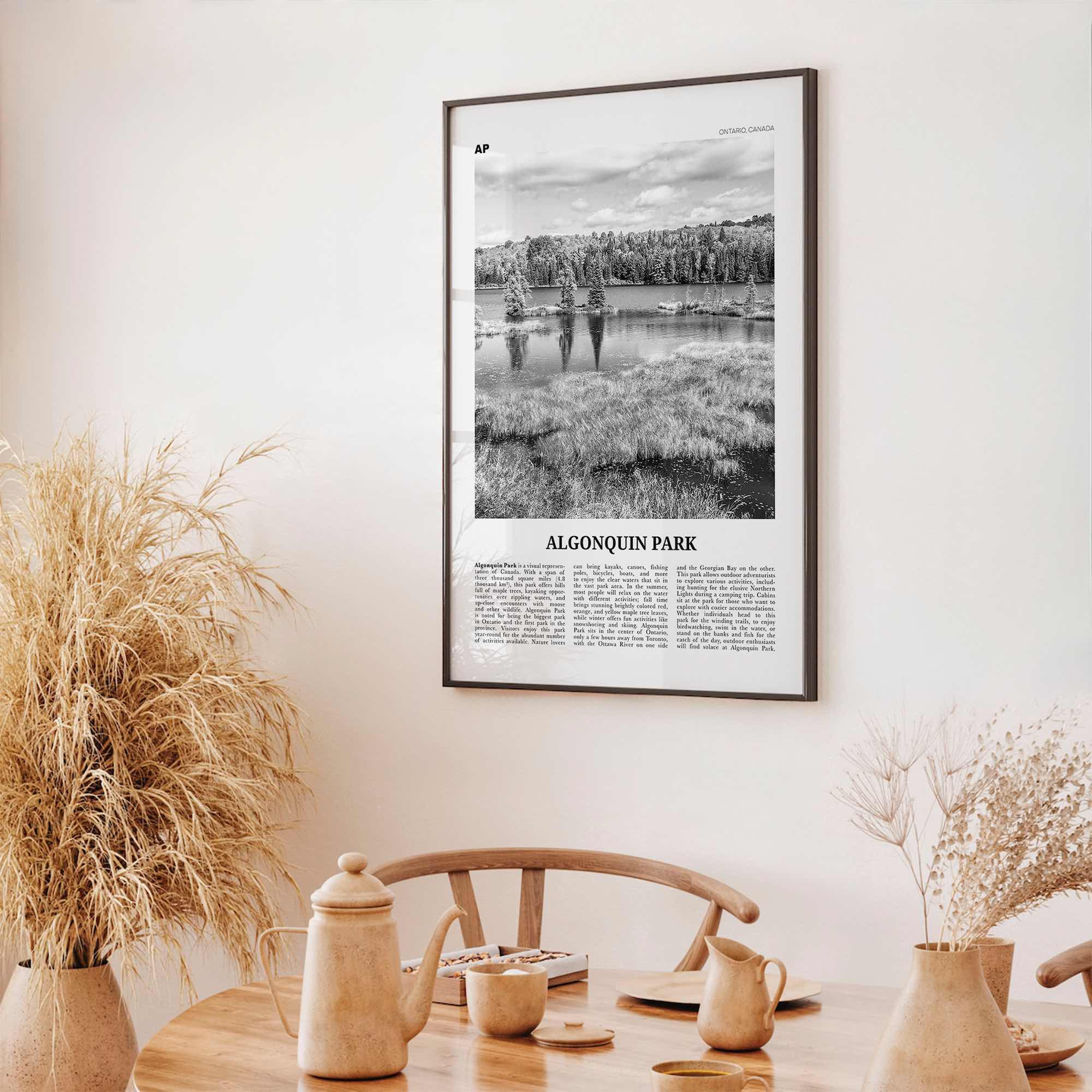 Algonquin Park Print Black and White, Algonquin Park Wall Art, Algonquin Park Poster, Algonquin Park Photo, Ontario, Canada