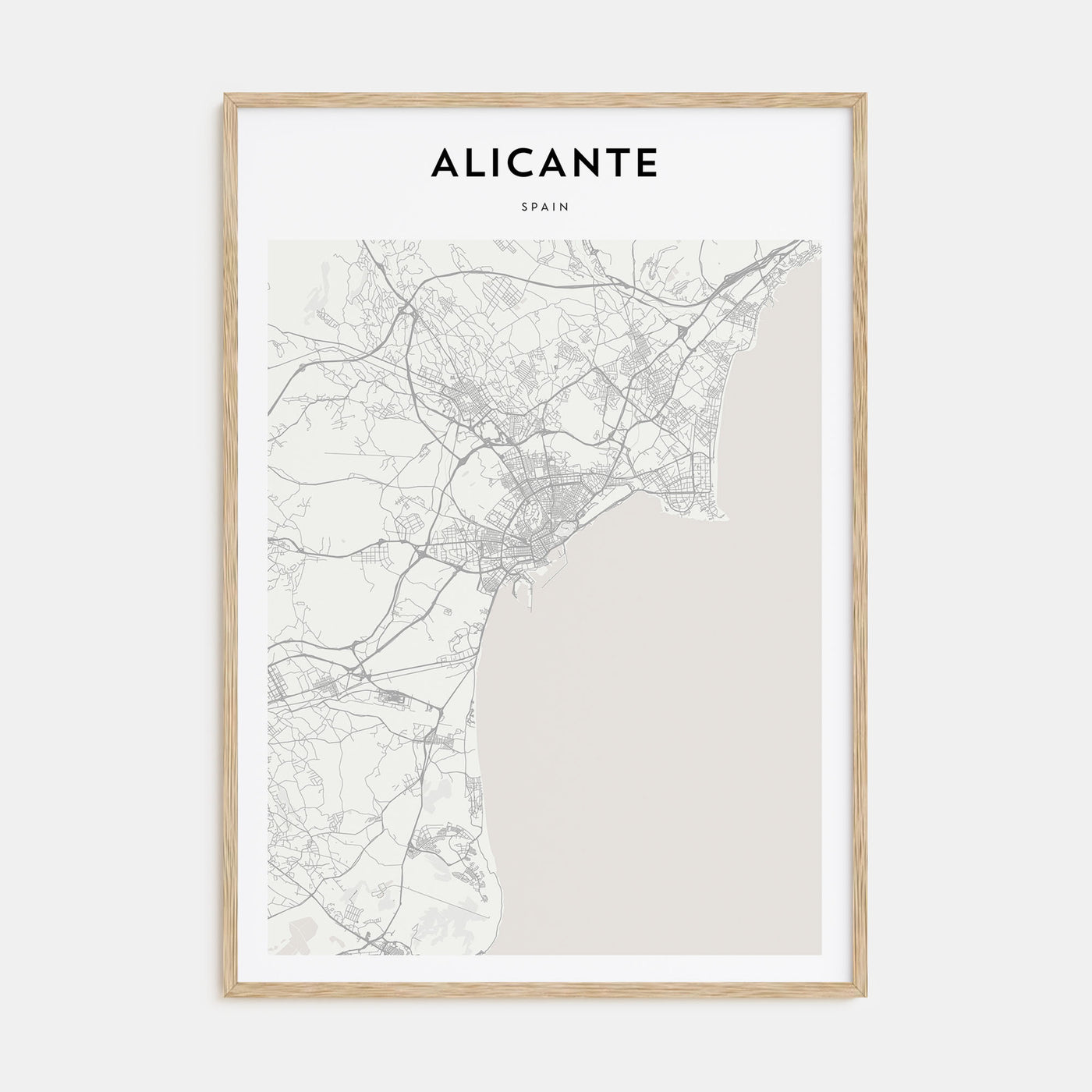 Alicante Map Portrait Poster