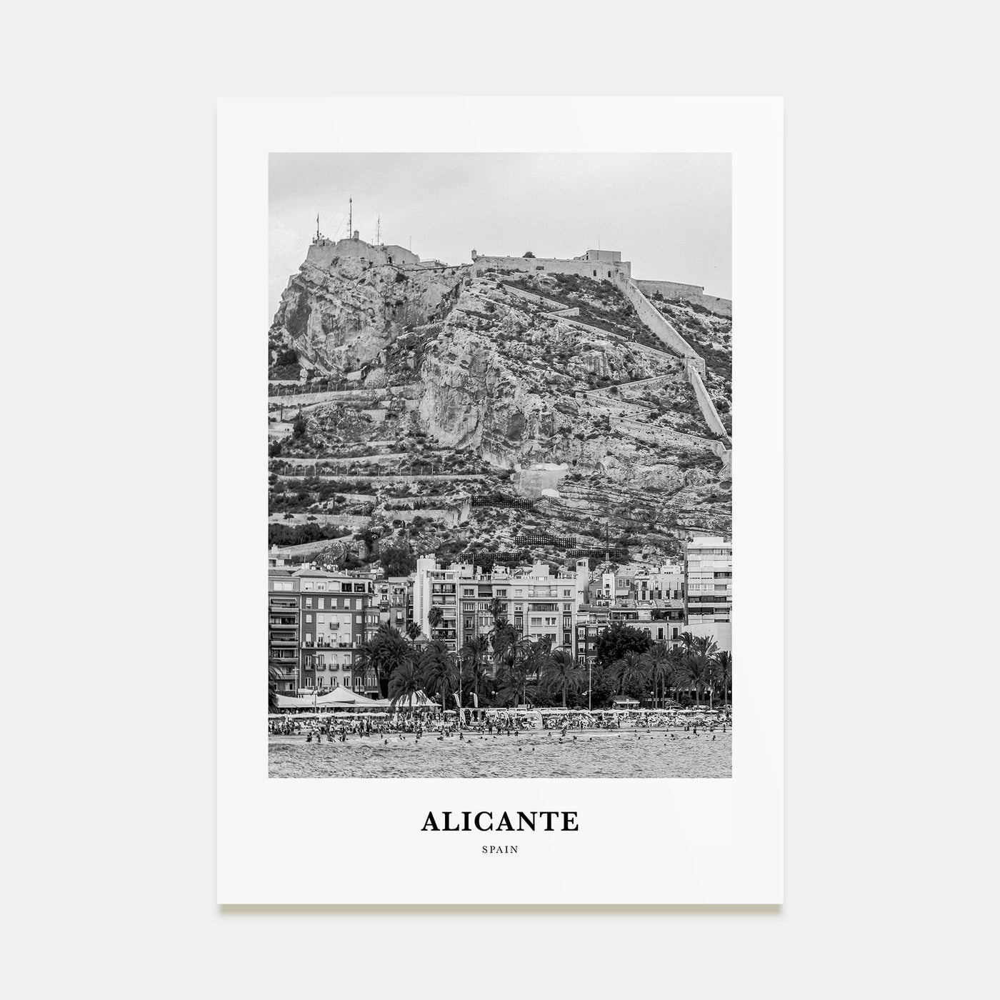 Alicante Portrait B&W Poster
