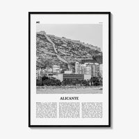 Alicante Print Black and White, Alicante Wall Art, Alicante Poster, Alicante Photo, Alicante Wall Décor, Spain, España, Europe