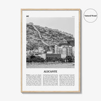 Alicante Print Black and White, Alicante Wall Art, Alicante Poster, Alicante Photo, Alicante Wall Décor, Spain, España, Europe