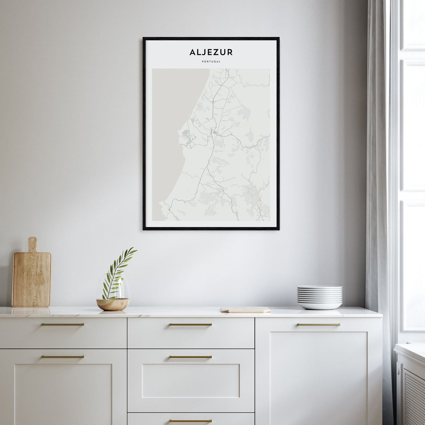 Aljezur Map Portrait Poster