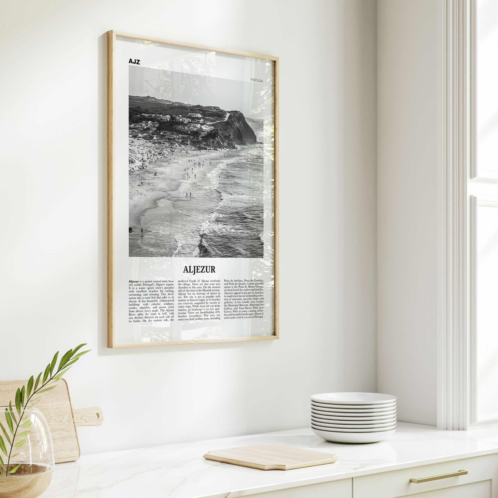 Aljezur Print Black and White, Aljezur Wall Art, Aljezur Poster, Aljezur Photo, Aljezur Wall Décor, Algarve, Faro, Portugal