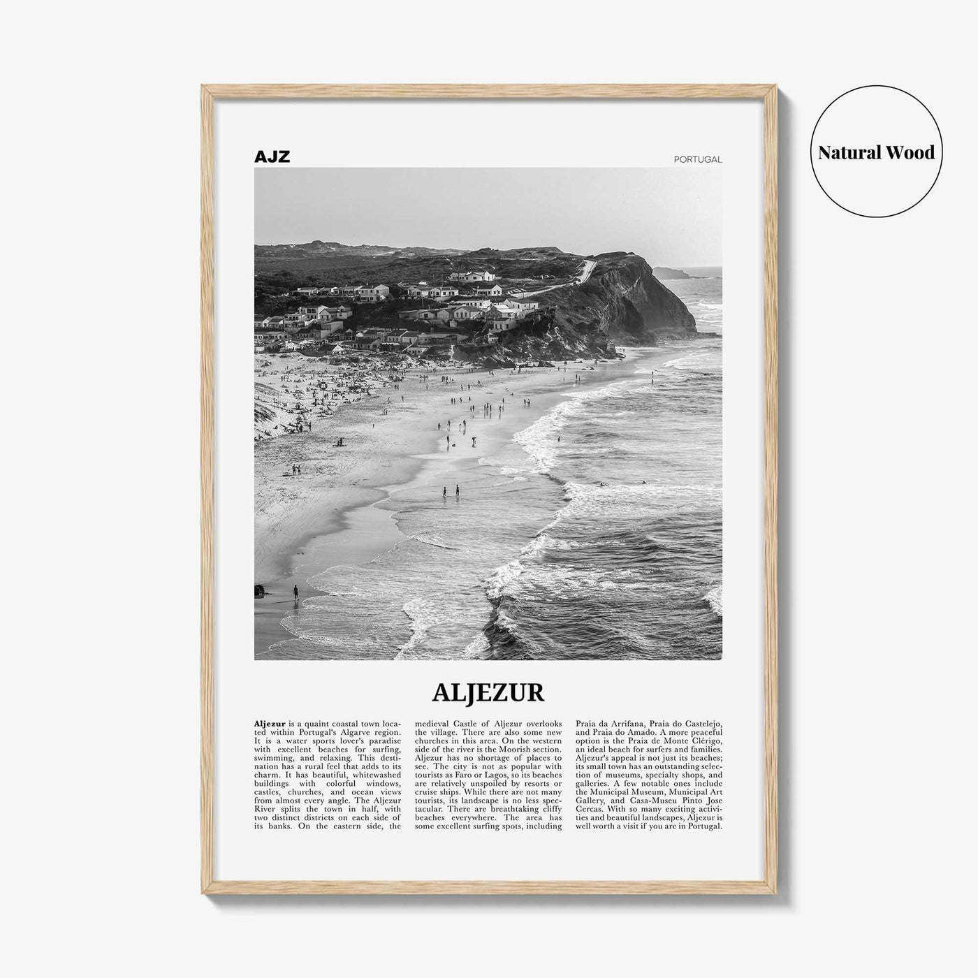 Aljezur Print Black and White, Aljezur Wall Art, Aljezur Poster, Aljezur Photo, Aljezur Wall Décor, Algarve, Faro, Portugal