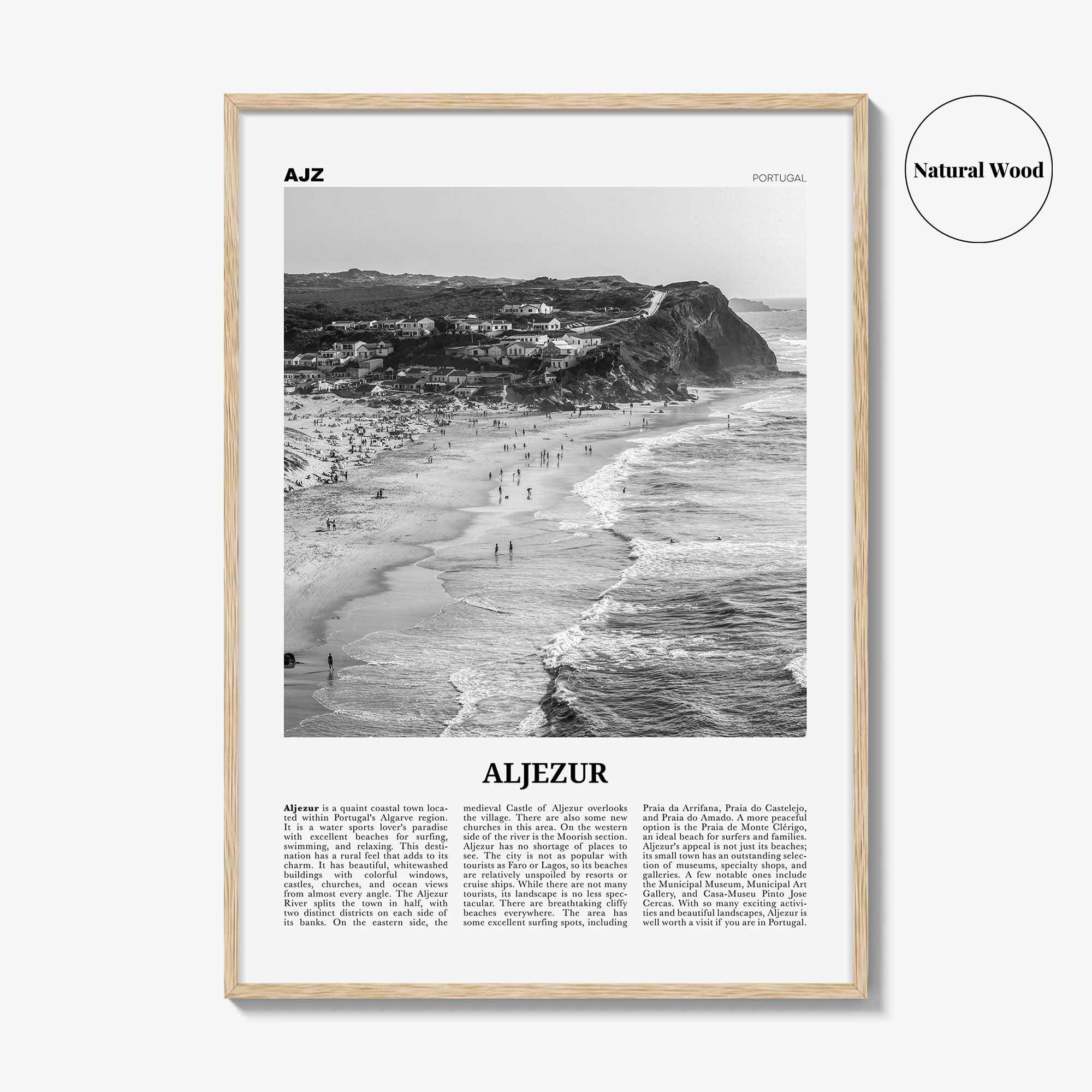 Aljezur Print Black and White, Aljezur Wall Art, Aljezur Poster, Aljezur Photo, Aljezur Wall Décor, Algarve, Faro, Portugal