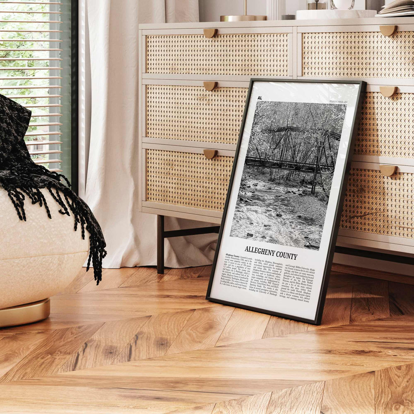 Allegheny County Print Black and White, Allegheny County Wall Art, Allegheny Poster, Allegheny Photo, Allegheny Wall Décor, Allegheny Map