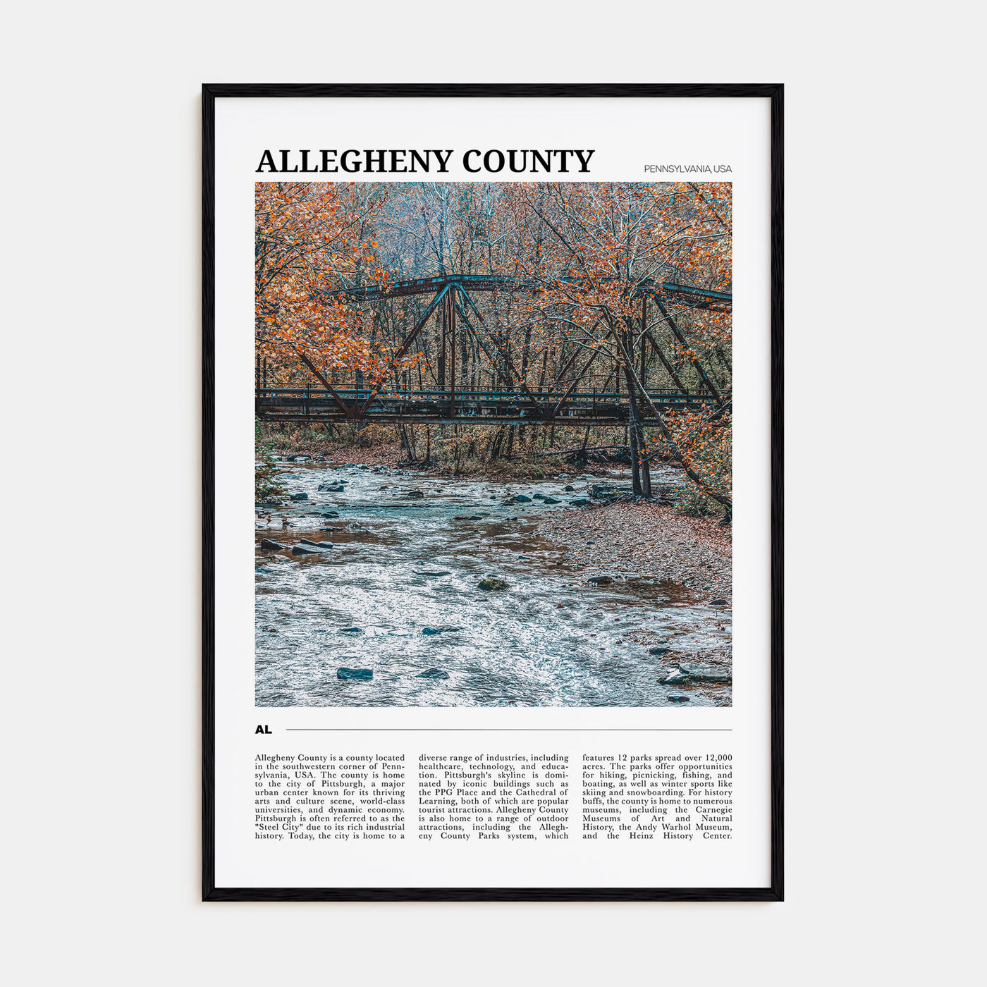 Allegheny County Travel Color Poster