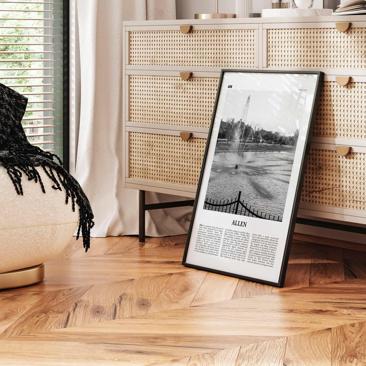 Allen Print Black and White, Allen Wall Art, Allen Poster, Allen Photo, Allen Wall Décor, Allen Map, United States