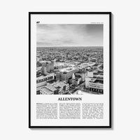 Allentown Print Black and White, Allentown Wall Art, Allentown Poster, Allentown Photo, Allentown Wall Décor, Pennsylvania, USA